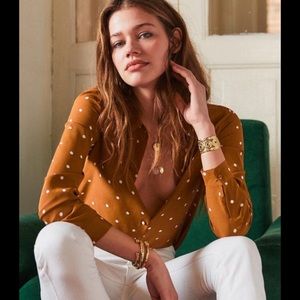 Sezane Pierro Shirt in Ochre Dot